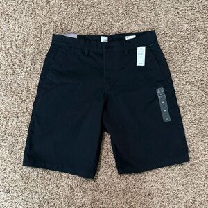 NWT Mens GAP 10" Essential Khaki Stretch Flat Front Chino Shorts Size 29